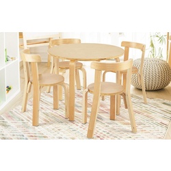 Set masa + 4 scaune Costway HY10044YM (Natural) Thumb