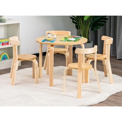 Set masa + 4 scaune Costway HY10044YM (Natural)