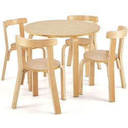 Set masa + 4 scaune Costway HY10044YM (Natural) Thumb