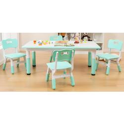 Набор стол + 4 стульчика Costway HY10179GN (Green/White)