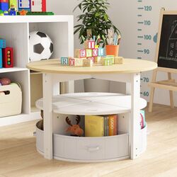 Набор стол + 4 стульчика Costway HY10311NA (Natural/White)