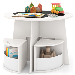 Набор стол + 4 стульчика Costway HY10324WH (White) Thumb