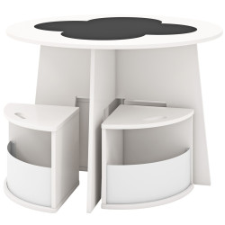 Набор стол + 4 стульчика Costway HY10324WH (White) Thumb