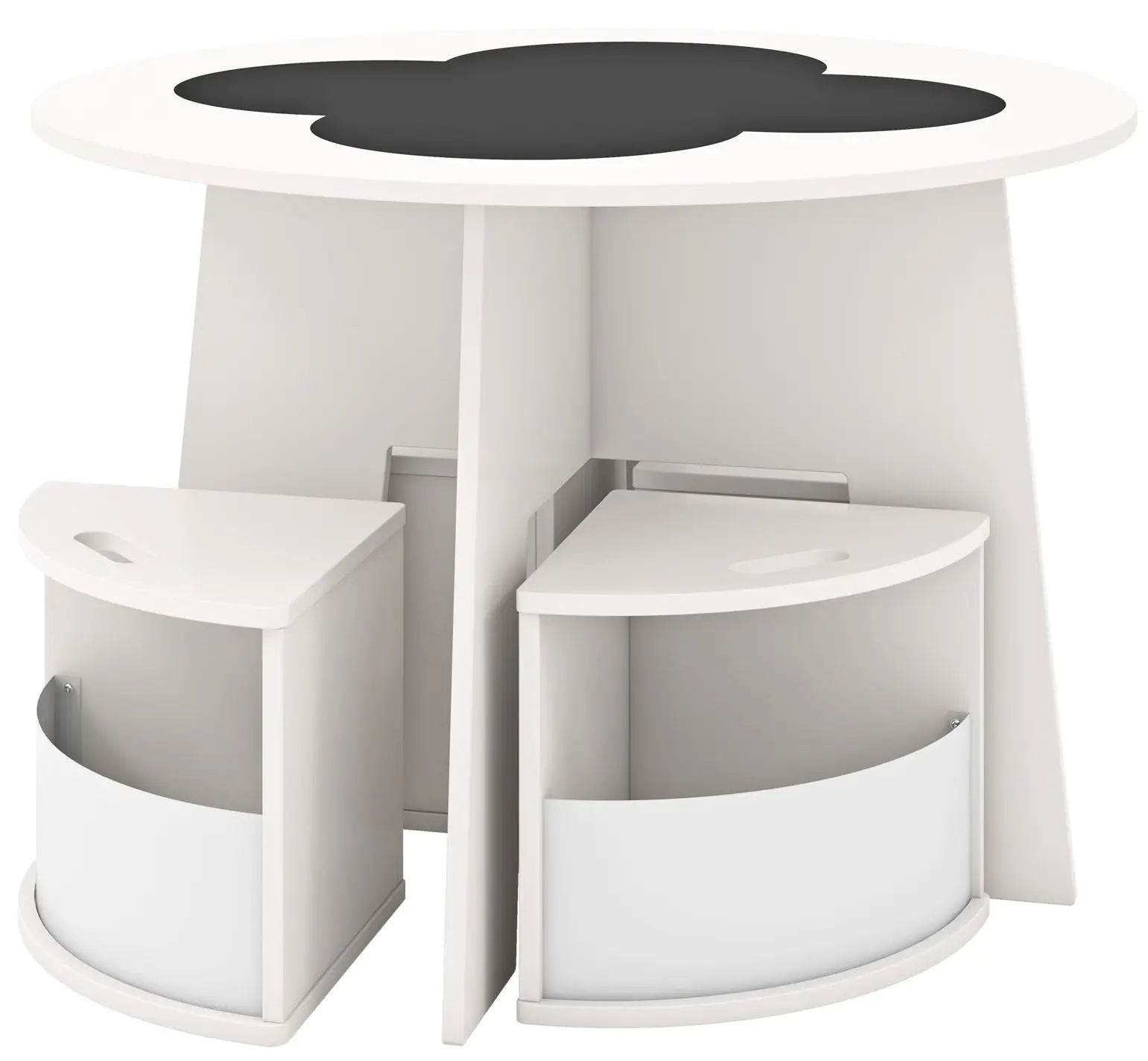 Набор стол + 4 стульчика Costway HY10324WH (White)