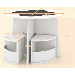 Набор стол + 4 стульчика Costway HY10324WH (White) Thumb