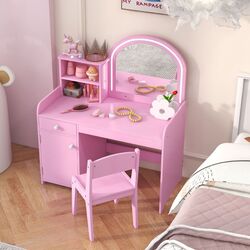 Set masa+scaun Costway HY10160PI (Pink) Thumb