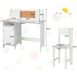 Set masa + scaun Costway HY10278WH (White) Thumb