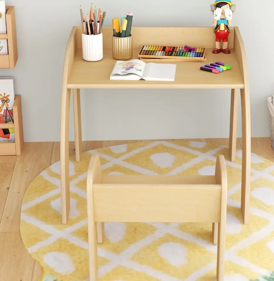 Набор стол + стульчик Costway HY10352NA (Natural)