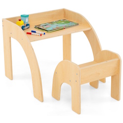 Набор стол + стульчик Costway HY10352NA (Natural) Thumb