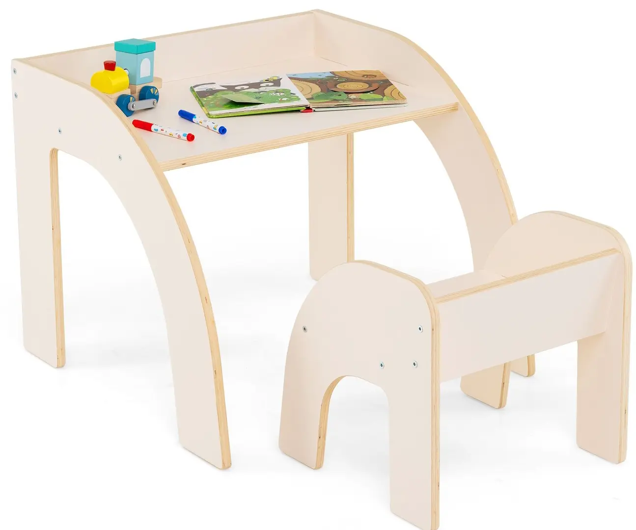 Set masa + scaun Costway HY10352WH (White)