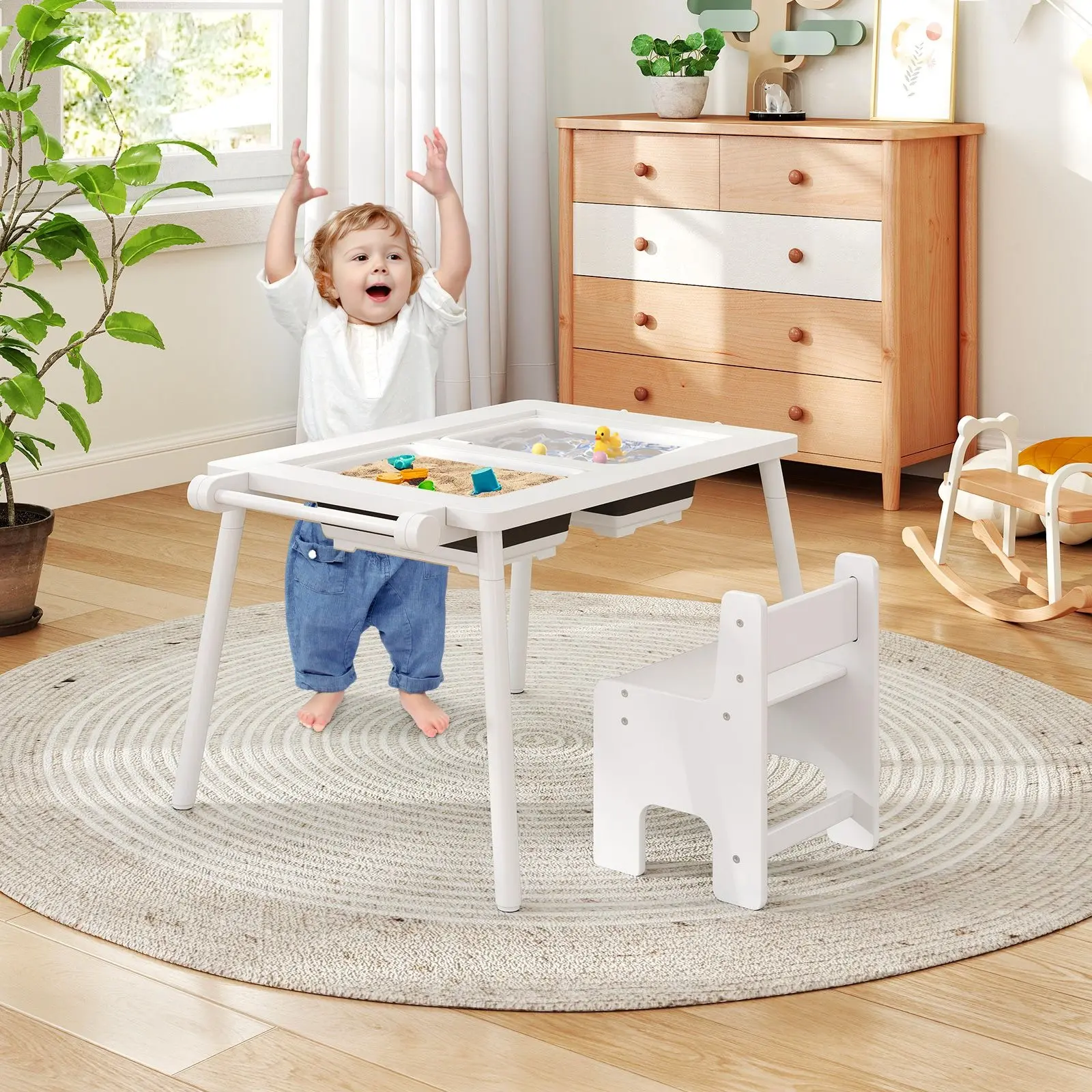 Set masa + scaun Costway TP10245NA (White) - 3