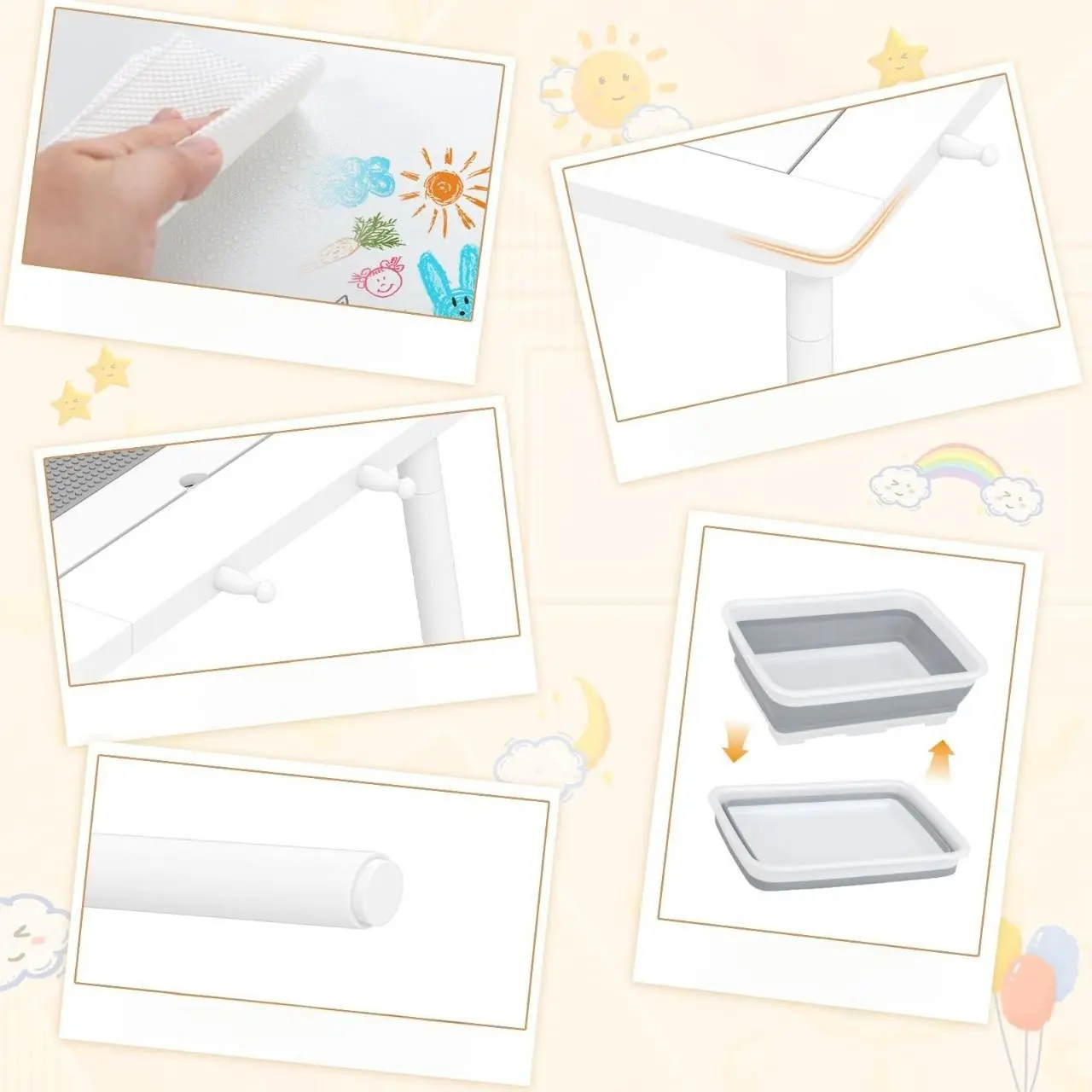 Set masa + scaun Costway TP10245NA (White) - 4