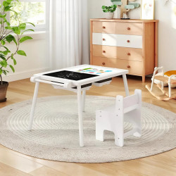 Set masa + scaun Costway TP10245NA (White)
