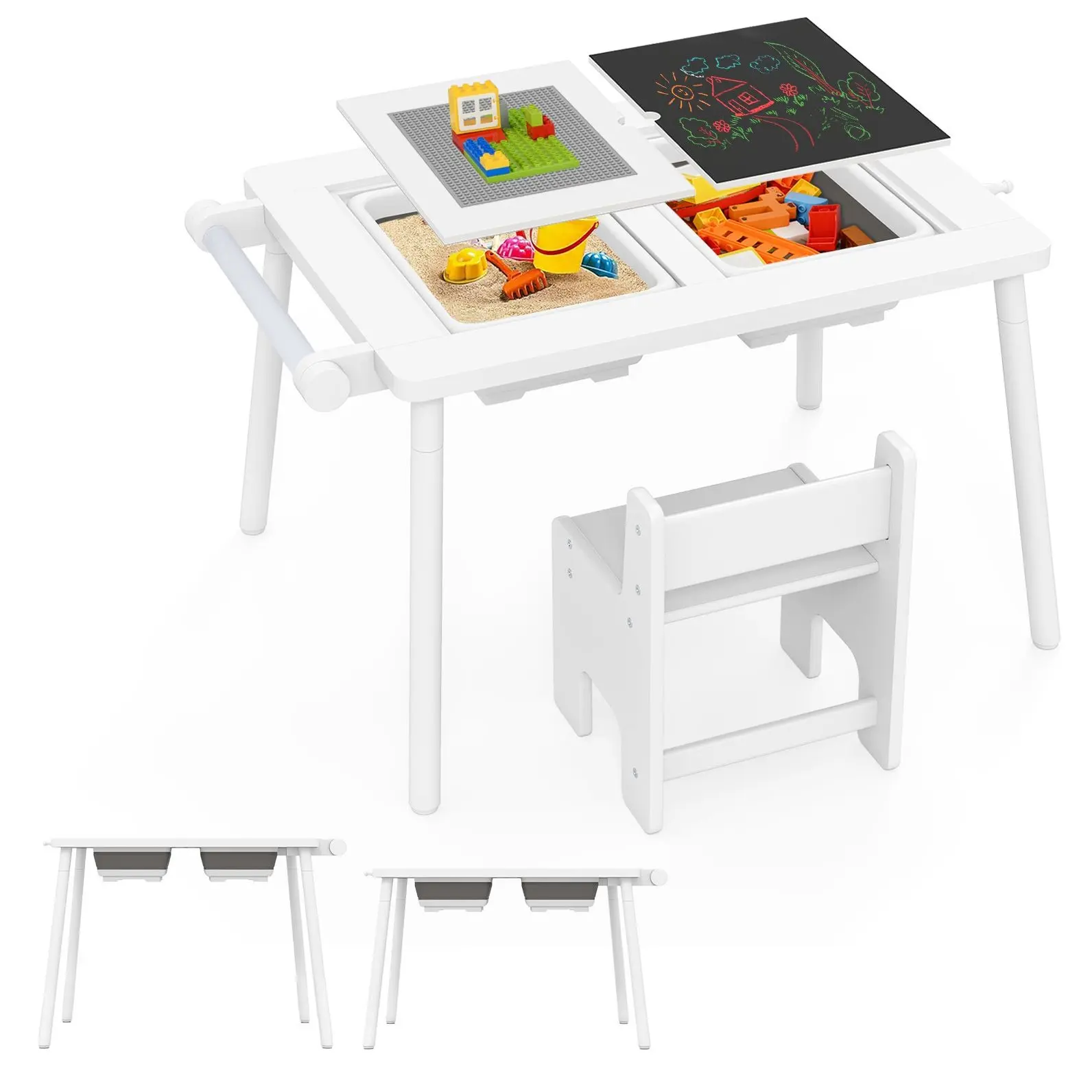 Set masa + scaun Costway TP10245NA (White) - 5