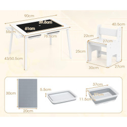 Set masa + scaun Costway TP10245NA (White) Thumb