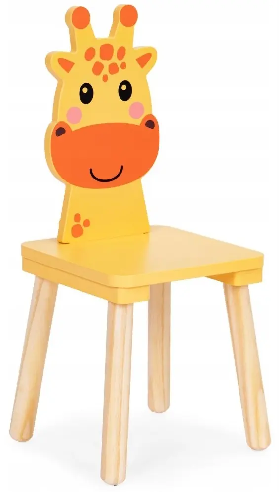 Set masa + 2 scaune Ecotoys 6162 (Yellow/Natural) - 4