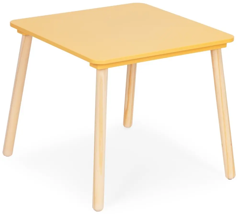 Set masa + 2 scaune Ecotoys 6162 (Yellow/Natural) - 5