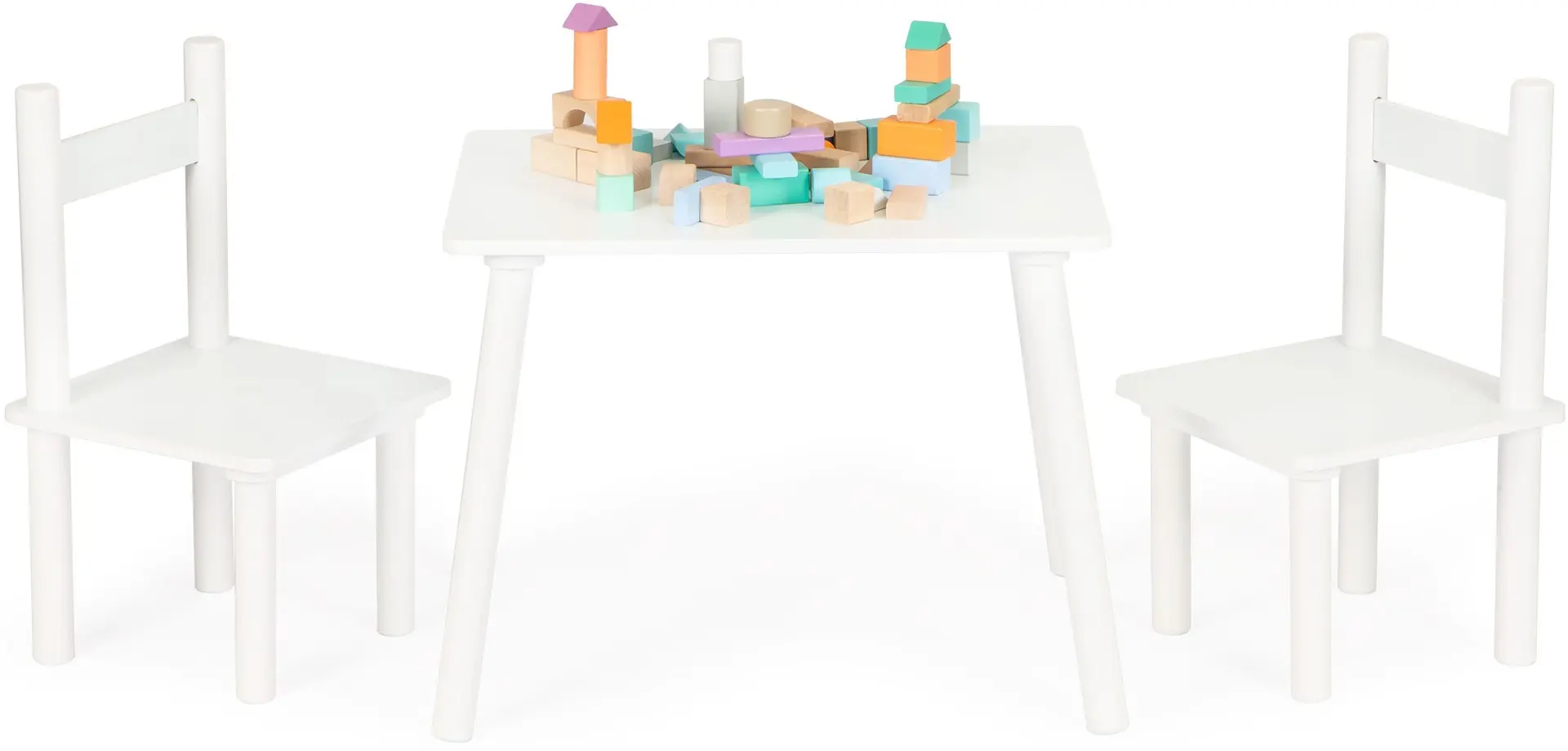 Set masa + 2 scaune Ecotoys ESC-W-0288A (White)