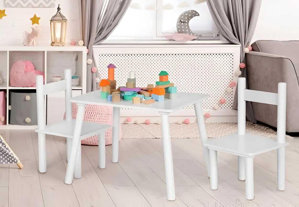 Set masa + 2 scaune Ecotoys ESC-W-0288A (White)