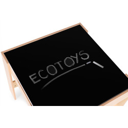 Set masa + 2 scaune Ecotoys ZKC-1C (Natural/White) Thumb