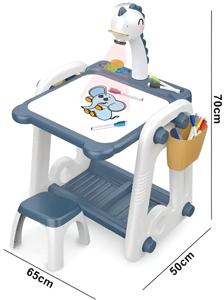 Set masa cu proiector+scaun Essa Toys 3in1 Talented Painter (Grey)