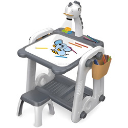 Set masa cu proiector+scaun Essa Toys 3in1 Talented Painter (Grey)