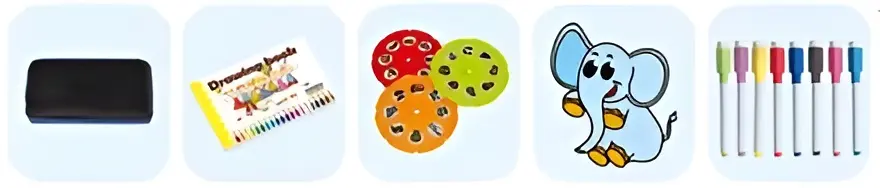 Set masa cu proiector+scaun Essa Toys 3in1 Talented Painter (Grey)