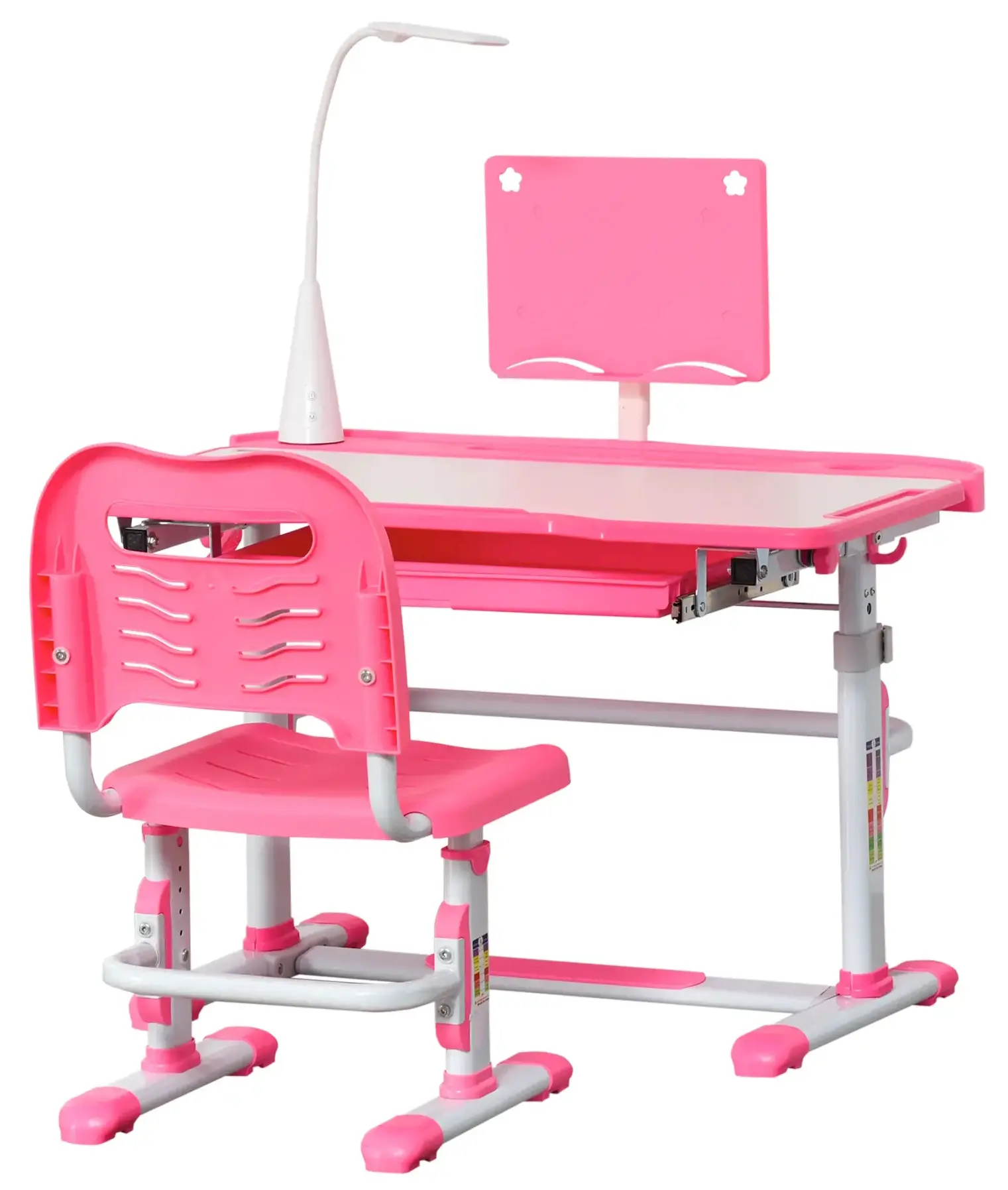 Set banca si scaun Homcom 312-059PK (Pink) - 2