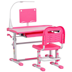 Set banca si scaun Homcom 312-059PK (Pink)