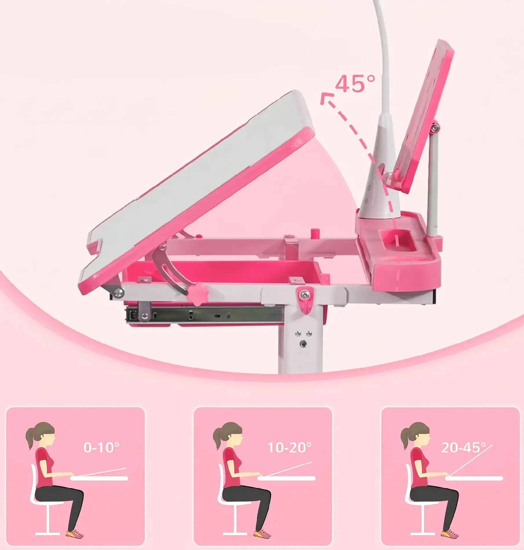 Set banca si scaun Homcom 312-059PK (Pink) - 5