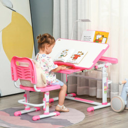 Set banca si scaun Homcom 312-059PK (Pink) Thumb