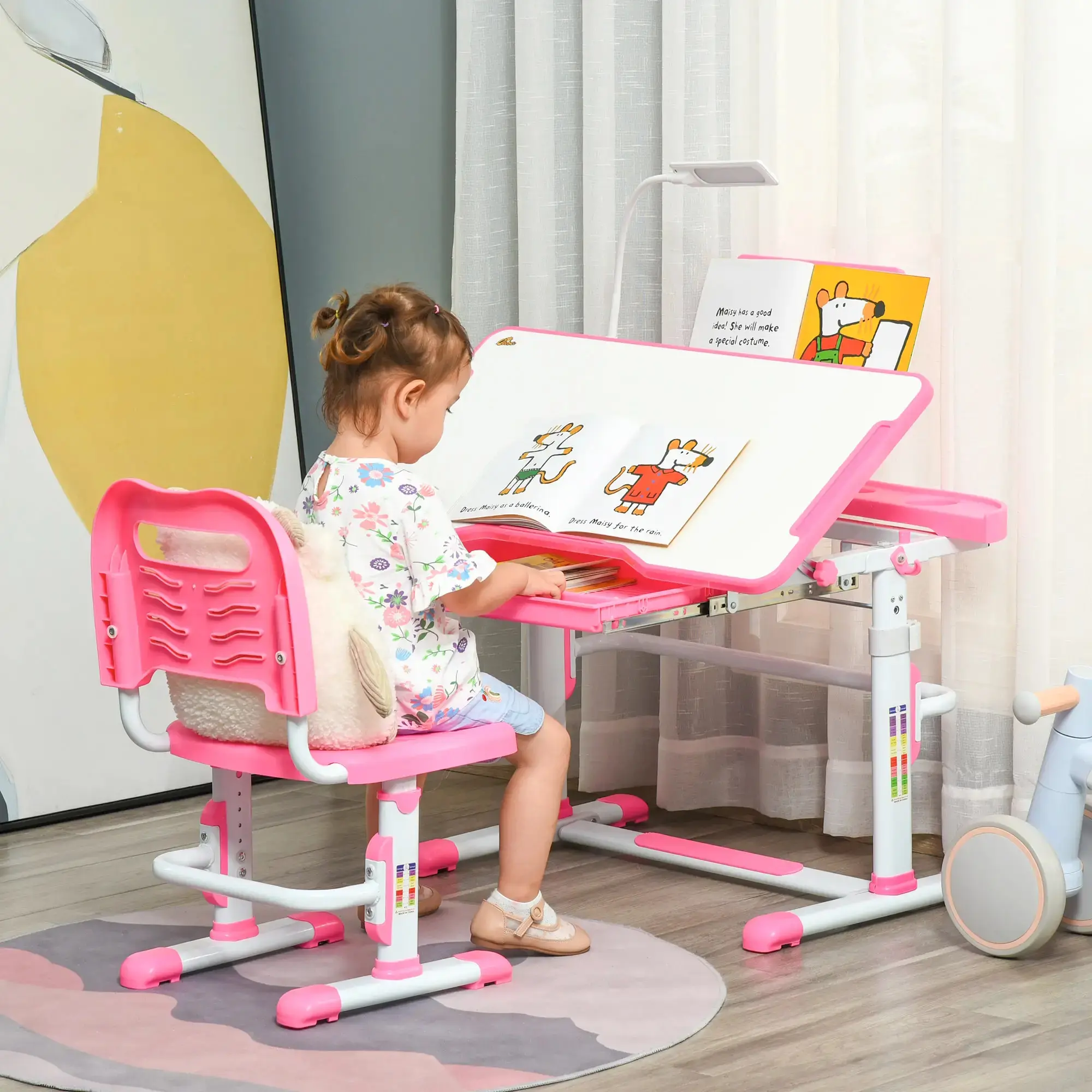 Set banca si scaun Homcom 312-059PK (Pink) - 7