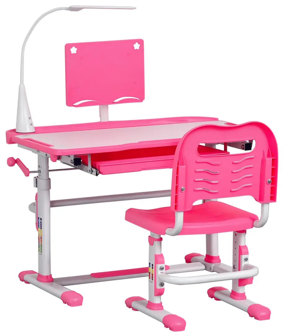 Set banca si scaun Homcom 312-059PK (Pink)