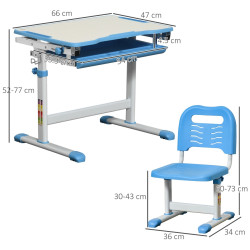 Set banca si scaun Homcom 312-064 (Blue) Thumb