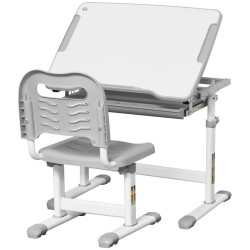 Набор парта со стулом Homcom 312-064V80GY (White/Grey) Thumb