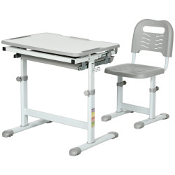 Набор парта со стулом Homcom 312-064V80GY (White/Grey) Thumb