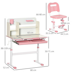 Set banca si scaun Homcom 312-087V00PK (Pink) Thumb