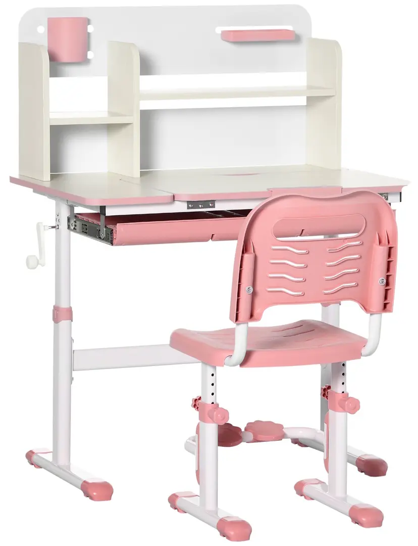 Set banca si scaun Homcom 312-087V00PK (Pink)