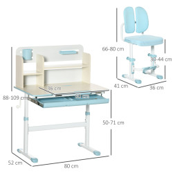 Set banca si scaun Homcom 312-088V00BU (Blue) Thumb