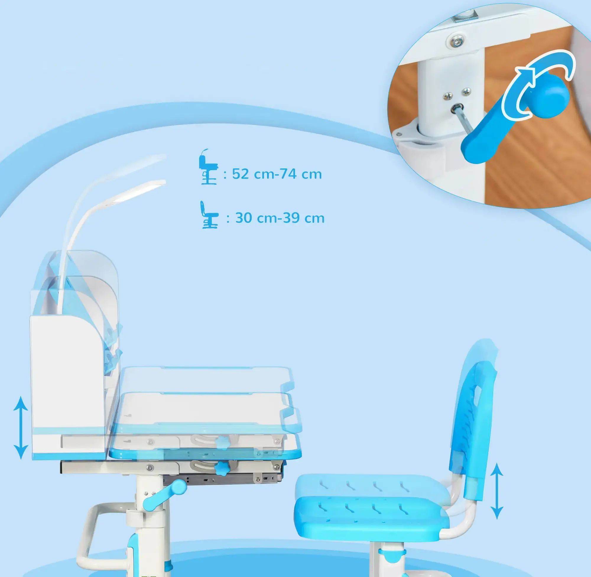 Set banca + scaun Homcom 312-060BU (Blue) - 5