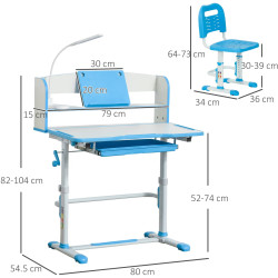Set banca + scaun Homcom 312-060BU (Blue) Thumb