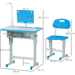 Set banca + scaun Homcom 312-061BU (Blue) Thumb