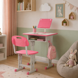 Set banca + scaun Homcom 312-061V00PK (Pink)