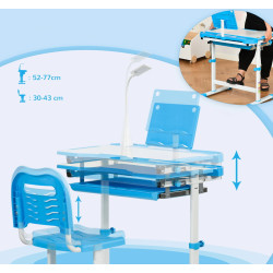 Set banca + scaun Homcom 312-062BU (Blue) Thumb