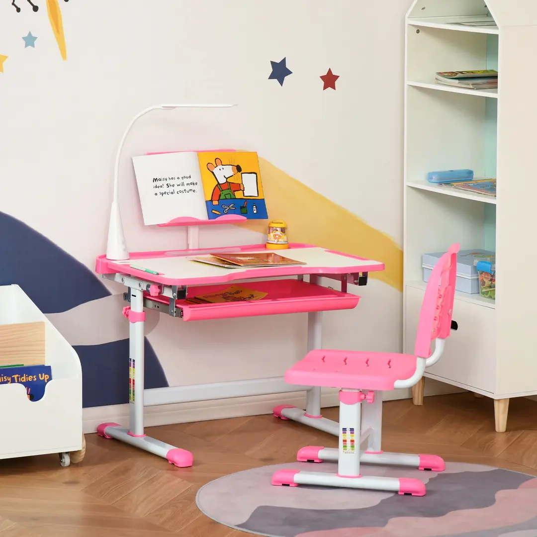 Set banca + scaun Homcom 312-062PK (Pink)
