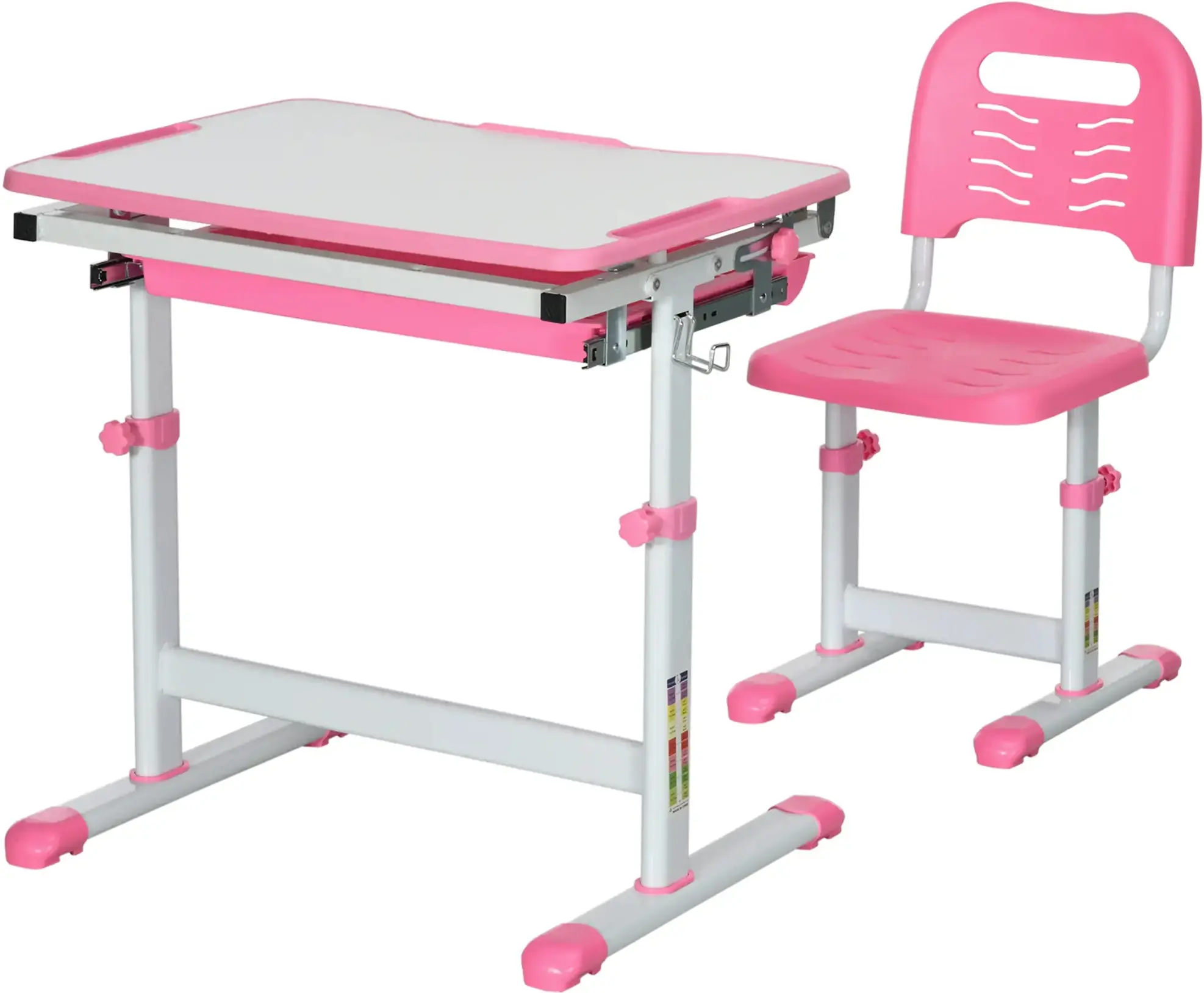 Set banca + scaun Homcom 312-064V80PK (Pink) - 2