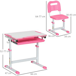 Set banca + scaun Homcom 312-064V80PK (Pink) Thumb