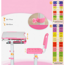 Set banca + scaun Homcom 312-064V80PK (Pink) Thumb