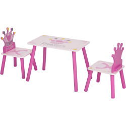 Set masa + 2 scaune Homcom 312-015 (Pink) Thumb