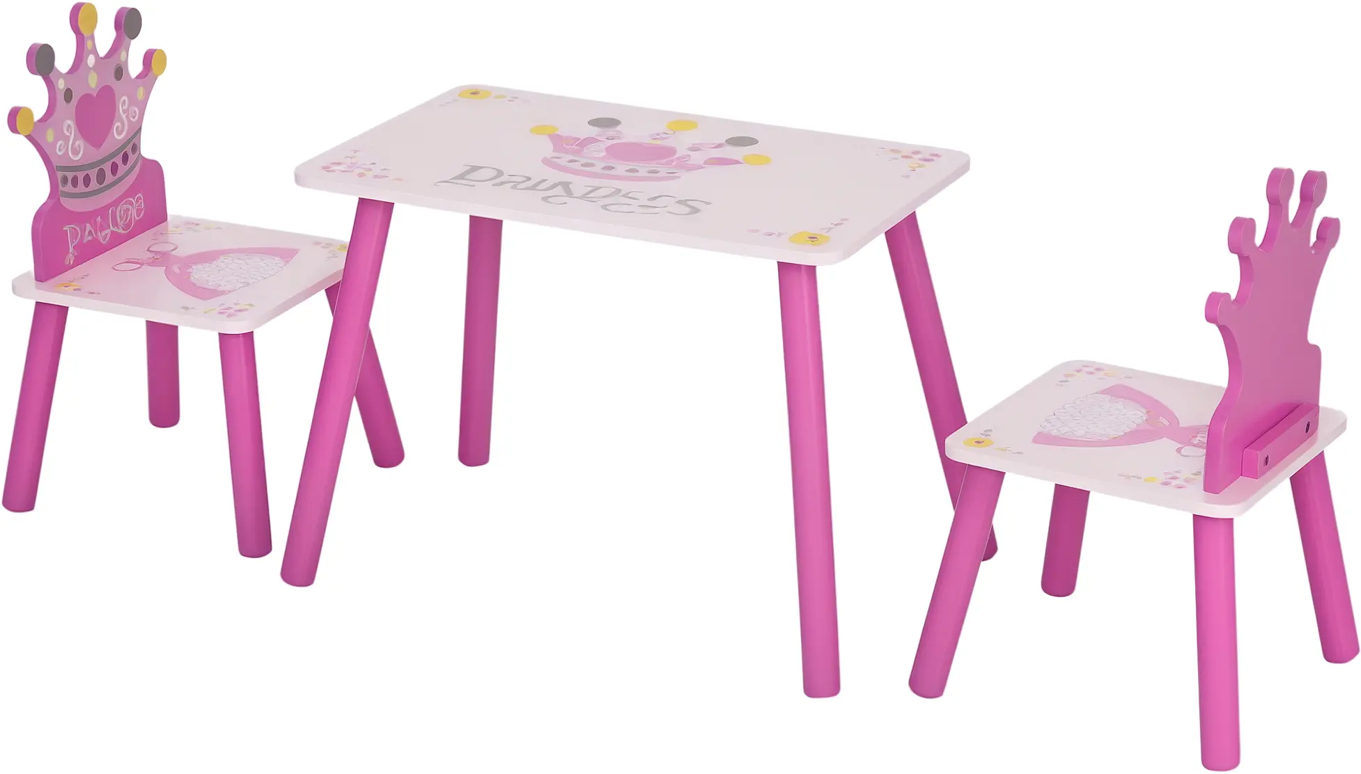 Set masa + 2 scaune Homcom 312-015 (Pink) - 2